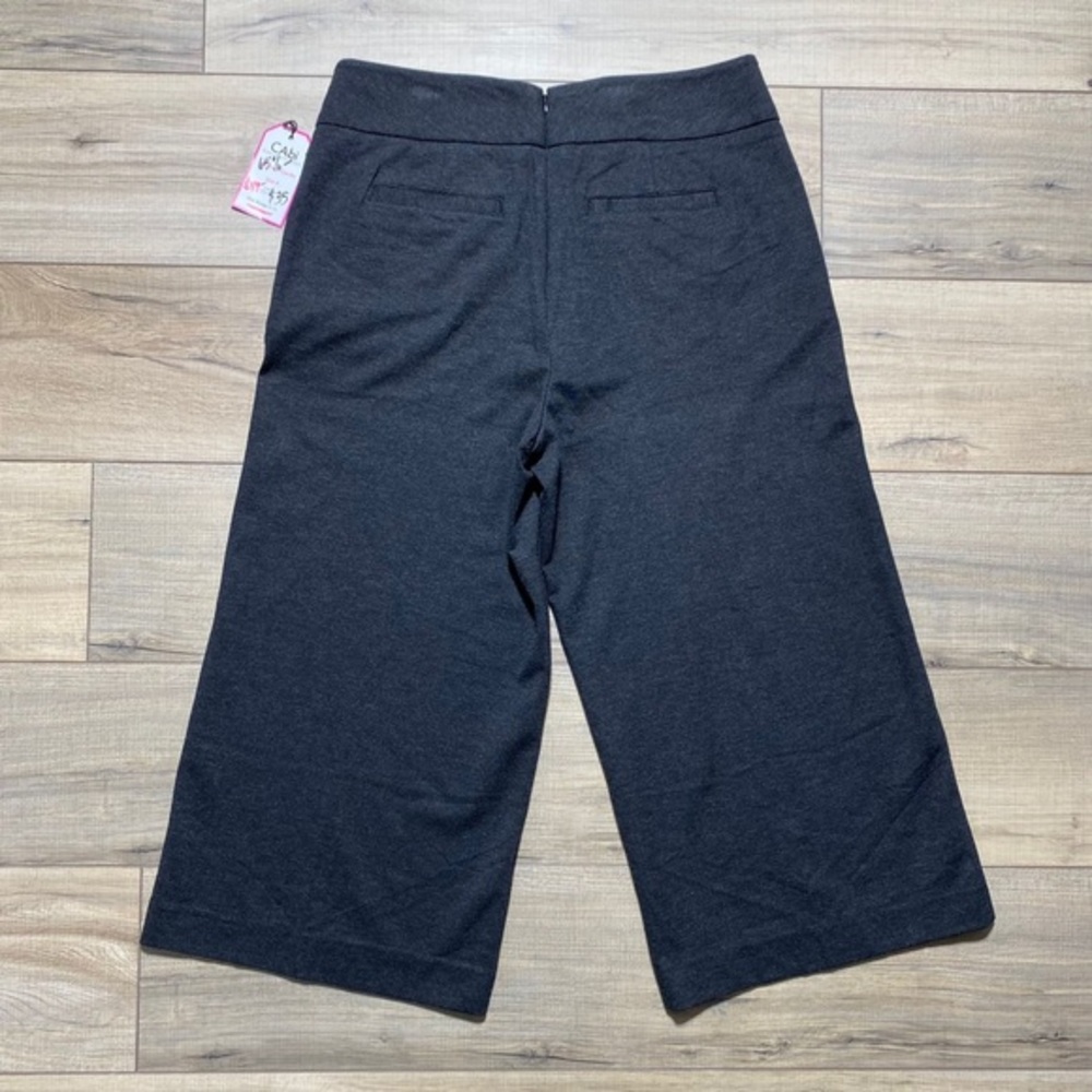 CAbi Women 188 Ponte Gaucho Pants Wide Leg Size 8 Charcoal Gray Style 188 - Picture 13 of 14